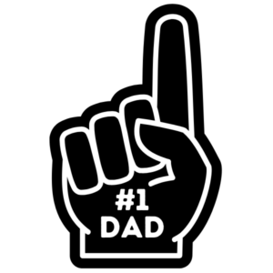 #1 Dad Foam Finger Decal